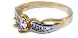Ékszershop Köves bicolor arany eljegyzési gyűrű (SZ18) - ekszershop - 123 500 Ft