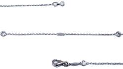 Ékszershop Köves betétes anker fehérarany nyaklánc (LM-2F) - ekszershop - 184 960 Ft