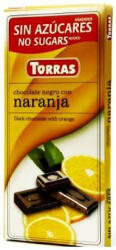 Asix Distribution Kft Torras Narancsos étcsokoládé maltitollal 75g - foodker