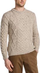 Vlnka Férfi kerek nyakú gyapjúpulóver, bézs ruházat méretei M