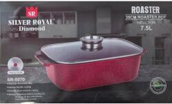 Silver Royal Diamond kacsasütő/sütőtál tapadásmentes márvány bevonattal 35 cm x 24, 5 cm x 10, 9 cm, 7, 5L (SR-5070)