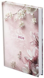 TopTimer Határidőnapló TOPTIMER Joy J021 A/5 napi fehér lapos Fátyolvirág UV 2026 (T021J-215) - papir-bolt