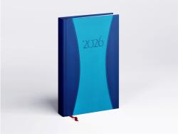 Realsystem Határidőnapló Prémium A B/5, heti krémszínű lapokkal kék Realsystem 2026 (37087) - irodasziget