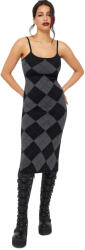KILLSTAR Rochie de damă KILLSTAR - Twilight Argyle - Black/Grey - KSRA013931