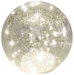 EMOS karácsonyi fénydekoráció időzítővel - elemes karácsonyi üveggömb 20 LED 15cm - meleg fehér (DCLW35)