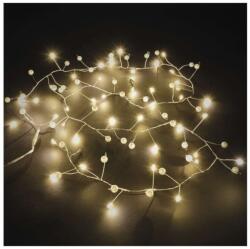 EMOS karácsonyi fényfüzér időzítővel, gyöngyök elemes 40 LED 120m - meleg fehér (DCGW15)