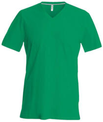 Kariban Férfi oldalvarrott V-nyakú rövid ujjó póló, Kariban KA357, Kelly Green-2XL (ka357kl-2xl)