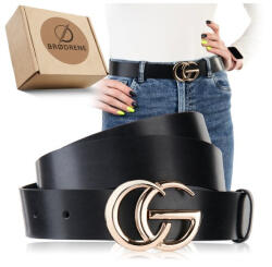 BRØDRENE Brødrene női bőröv 120 cm | fekete