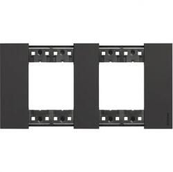 Legrand Rama, ornament, modulara, 2+2, module, Neagra, Bticino, Living, Now, KA4802M2KG (KA4802M2KG)