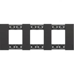 Legrand Rama, ornament, modulara, 2+2+2, module, Neagra, Bticino, Living, Now, KA4802M3KG (KA4802M3KG)