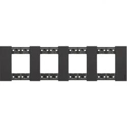 Legrand Rama, ornament, modulara, 2+2+2+2, module, Neagra, Bticino, Living, Now, KA4802M4KG (KA4802M4KG)