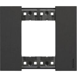 Legrand Rama, ornament, modulara, 2, module, neagra, Bticino, Living, Now, KA4802KG (KA4802KG)