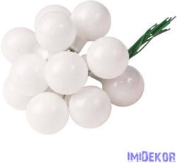  Üveggömb pick 2cm 12db/köteg - Fényes Fehér