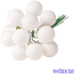 Üveggömb pick 2cm 12db/köteg - Matt Fehér