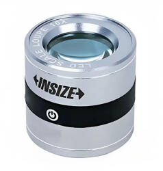 INSIZE Lupa industriala 7527-D1 INSIZE, marire 10x, lentila sticla O30mm, scala gradata 0, 5mm, iluminare LED si UV (7527-D1)