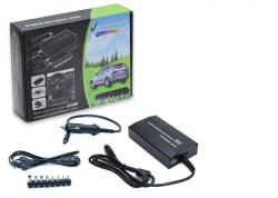  Autós laptop töltő 12-24V 100W, input DC 12V vagy AC 230V
