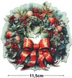  Nyomtatott fa tábla - Koszorú koszorúközép 11, 5cm