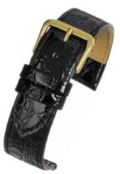 LBS Curea Piele Naturala Textura Croco (neagra) 14mm