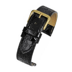 LBS Curea Piele Naturala Textura Croco (neagra) 20mm