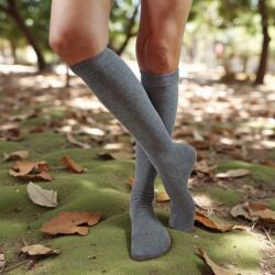 Aura Via férfi térdzokni Világos szürke, 43-46 100603