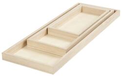  Fa tálcák - 3 db (dekorálható fa termék)