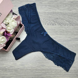 Lemila Női féltanga pamut csipke díszítéssel smeraldo, M 63330