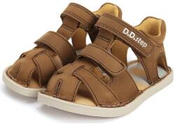 D. D. Step Valódi bőr, "mezítlábas" barna D. D. step gyerekszandál