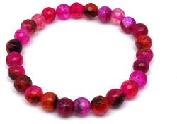 R. M. ékszer Achát faz szin mályva gyerek golyó karkötő 6mm (059696)