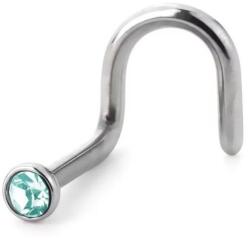  Orr piercing orvosi acélból, Türkiz kővel