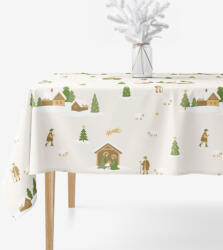 Goldea karácsonyi szögletes terítő 100% pamutvászon - karácsonyi dalok 140 x 220 cm