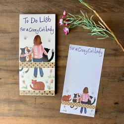 ALEX CLARK ART To Do jegyzettömb Alex Clark, 100db mintás oldal, 22, 5x10 cm, hátoldalán mágnes, crazy cat lady (MNP27) - argentumshop