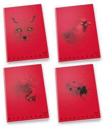 Pigna Füzet Pigna Monocromo Red A/4 tűzött 38 lapos kockás (02320695M)