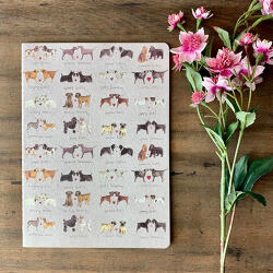 ALEX CLARK ART Füzet Alex Clark, vonalas, 18, 5x25, 5 cm, 40 oldal, Kutyák (SNL01)