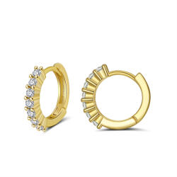 BeSpecial Cercei argint 925 placati cu aur 14K cu zirconiu (ERR72)