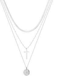 BeSpecial Colier cruciulita argint 925 placat cu rodiu (CRR77)