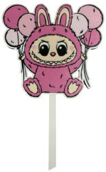 Balloons4party Topper tort lemn Labubu 13 x 14 cm