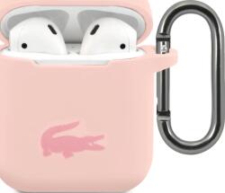 Lacoste Husă Lacoste Liquid Silicone lucioasă cu logo pentru AirPods 1/2 roz (LCA2SI)