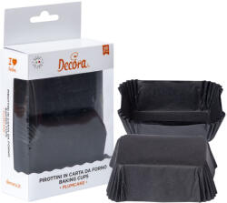 Decora Forme de hârtie pentru pâinea episcopului - negre 36 buc