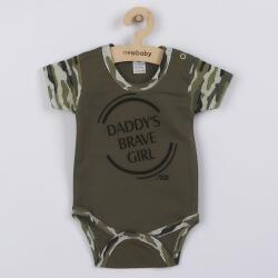 New Baby Bodiuri pentru bebeluşi cu mânecă scurtă New Baby Army girl, mărime 74 (6-9lr)