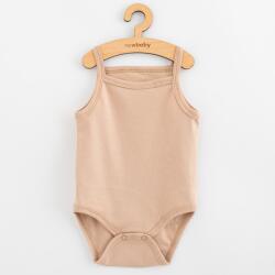 NEW BABY Body pentru bebeluși fără mâneci New Baby Classic II bej deschis pentru fetițe. , mărime 68 (4-6l)