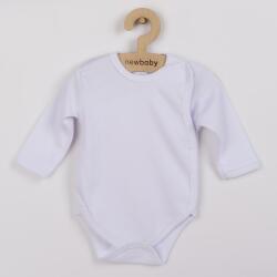 New Baby Body pentru bebeluşi New Baby Classic albe, cu deschidere completă, mărime 62 (3-6l)
