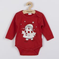 New Baby Body-uri pentru bebeluşi cu mâneci lungi New Baby Winter Penguin, mărime 80 (9-12l)