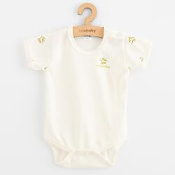 NEW BABY Body pentru bebeluși cu mânecă scurtă din bumbac organic New Baby Olivy, mărime 74 (6-9lr)