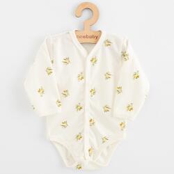NEW BABY Body pentru bebeluși cu închidere completă, cu mâneci lungi, din bumbac organic New Baby Olivy, mărime 68 (4-6l)