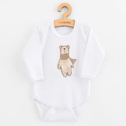 NEW BABY Body-uri pentru bebeluşi cu mâneci lungi New Baby Polar Bear, mărime 86 (12-18lr)