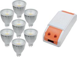 ELMARK КОМПЛЕКТ led ДРАЙВЕР 36w+ 7x led3 5w 4000k mr16 (99set7led572)