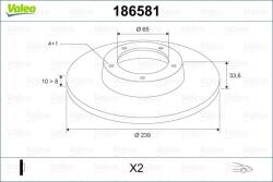 VALEO Disc frana VALEO 186581 (186581)
