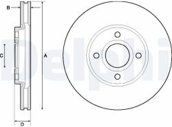 DELPHI Disc frana DELPHI BG4715C (BG4715C) - automobilus