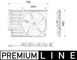 MAHLE Ventilator, radiator MAHLE BEHR *** PREMIUM LINE *** CFF 671 000P (CFF 671 000P)