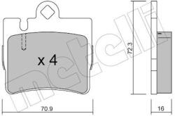 METELLI set placute frana, frana disc METELLI 22-0597-0 (22-0597-0)